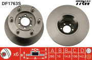 DF1763S Brzdový kotouč TRW
