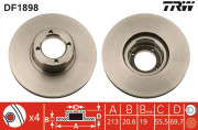 DF1898 Brzdový kotouč TRW