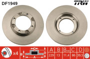 DF1952 Brzdový kotouč TRW