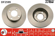 DF2599 Brzdový kotouč TRW