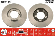 DF3119 Brzdový kotouč TRW