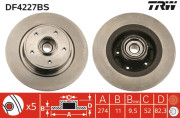 DF4227BS Brzdový kotouč TRW