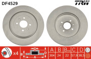 DF4529 Brzdový kotouč TRW
