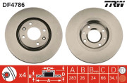 DF4786 Brzdový kotouč TRW