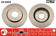 DF4809 Brzdový kotouč TRW