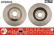 DF6004S Brzdový kotouč TRW