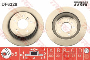 DF6329 Brzdový kotouč TRW