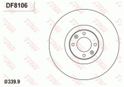 DF8106 Brzdový kotouč TRW