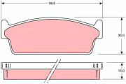 GDB1021 Sada brzdových destiček, kotoučová brzda TRW