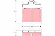 GDB103 Sada brzdových destiček, kotoučová brzda TRW