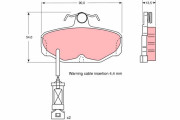 GDB1034 Sada brzdových destiček, kotoučová brzda TRW