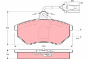 GDB1057 Sada brzdových destiček, kotoučová brzda TRW