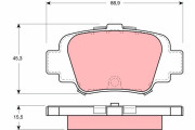 GDB1060 Sada brzdových destiček, kotoučová brzda TRW