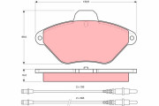 GDB1102 Sada brzdových destiček, kotoučová brzda TRW