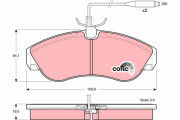 GDB1106 Sada brzdových destiček, kotoučová brzda COTEC TRW