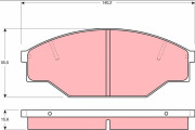 GDB1181 Sada brzdových destiček, kotoučová brzda TRW