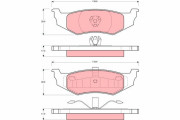 GDB1234 Sada brzdových destiček, kotoučová brzda TRW