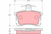 GDB1310 Sada brzdových destiček, kotoučová brzda TRW