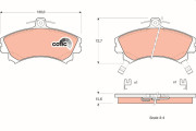 GDB1317 Sada brzdových destiček, kotoučová brzda COTEC TRW