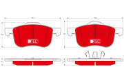 GDB1388DTE Sada brzdových destiček, kotoučová brzda DTEC COTEC TRW