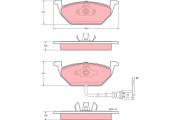 GDB1397 Sada brzdových destiček, kotoučová brzda TRW
