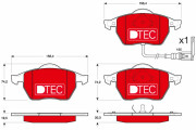 GDB1403DTE Brzdové destičky DTEC COTEC TRW