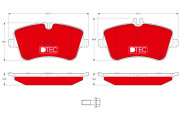 GDB1413DTE Brzdové destičky DTEC COTEC TRW