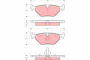GDB1430 Sada brzdových destiček, kotoučová brzda TRW