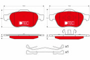 GDB1468DTE Sada brzdových destiček, kotoučová brzda DTEC COTEC TRW