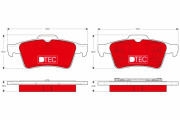 GDB1469DTE Sada brzdových destiček, kotoučová brzda DTEC COTEC TRW