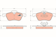 GDB1476 Sada brzdových destiček, kotoučová brzda COTEC TRW