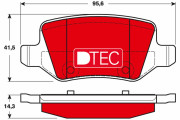 GDB1481DTE Sada brzdových destiček, kotoučová brzda DTEC COTEC TRW