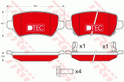 GDB1515DTE Sada brzdových destiček, kotoučová brzda DTEC COTEC TRW