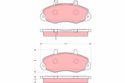 GDB1572 Sada brzdových destiček, kotoučová brzda TRW