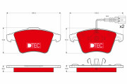 GDB1651DTE Sada brzdových destiček, kotoučová brzda DTEC COTEC TRW