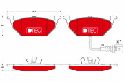 GDB1658DTE Brzdové destičky DTEC COTEC TRW