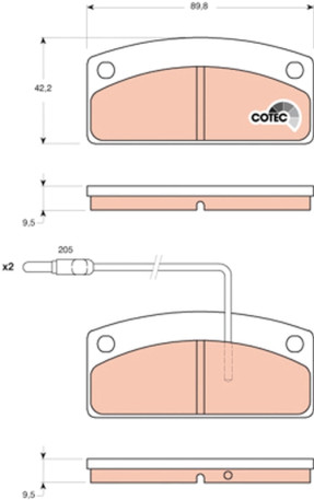 GDB1679 Brzdové destičky COTEC TRW