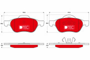 GDB1687DTE Brzdové destičky DTEC COTEC TRW