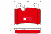 GDB1722DTE Sada brzdových destiček, kotoučová brzda DTEC COTEC TRW