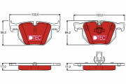 GDB1727DTE Brzdové destičky DTEC COTEC TRW