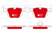 GDB1730DTE Sada brzdových destiček, kotoučová brzda DTEC COTEC TRW