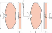 GDB1760 Sada brzdových destiček, kotoučová brzda TRW