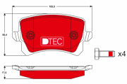 GDB1763DTE Brzdové destičky DTEC COTEC TRW