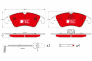 GDB1768DTE Brzdové destičky DTEC COTEC TRW