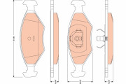 GDB1776 Sada brzdových destiček, kotoučová brzda TRW