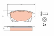 GDB2082 Brzdové destičky TRW