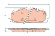 GDB2158 Sada brzdových destiček, kotoučová brzda TRW