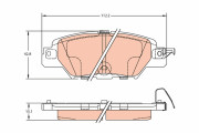 GDB2163 Sada brzdových destiček, kotoučová brzda TRW