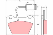 GDB253 Sada brzdových destiček, kotoučová brzda TRW