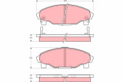 GDB3071 Sada brzdových destiček, kotoučová brzda TRW